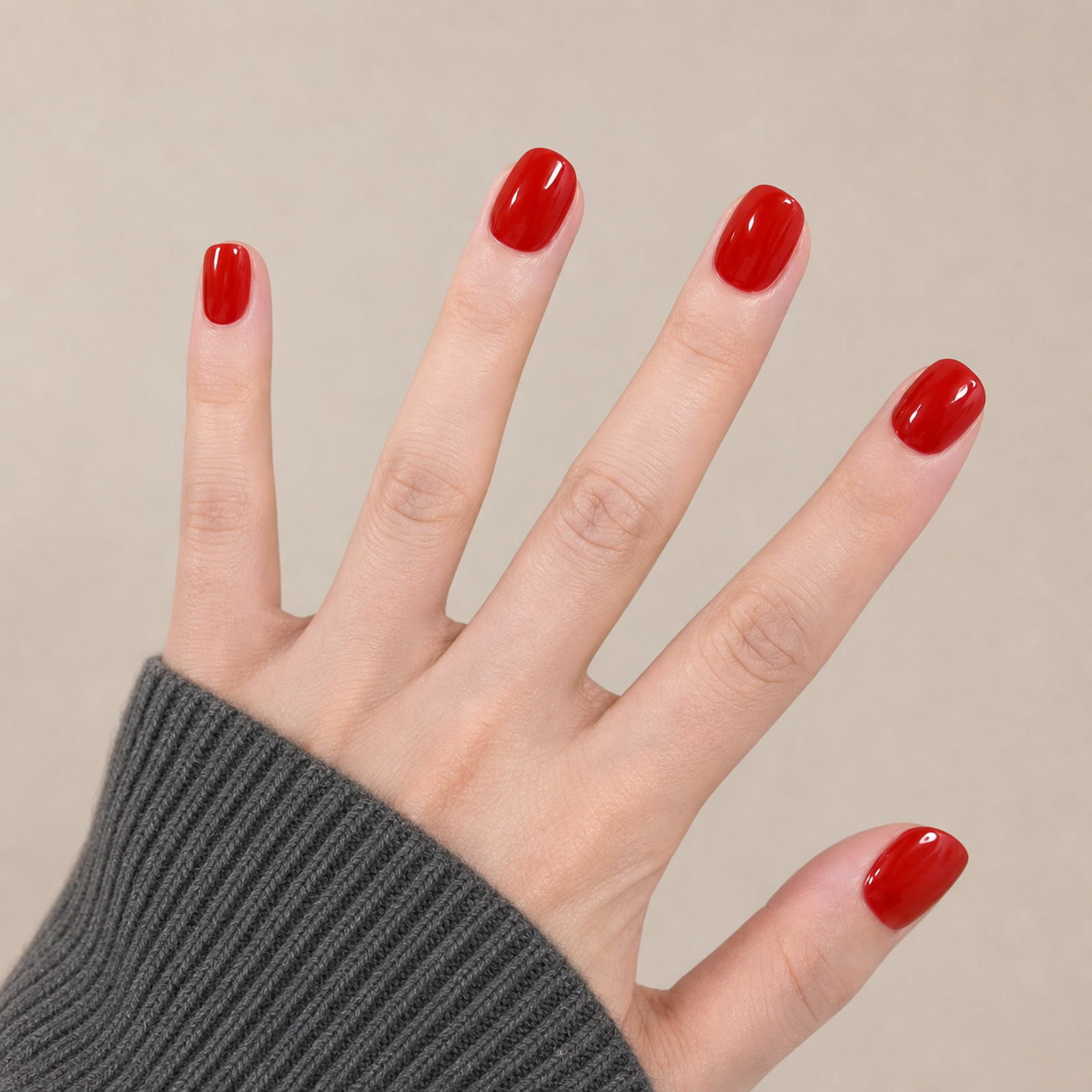 Cherry Bomb Oval press-on nails