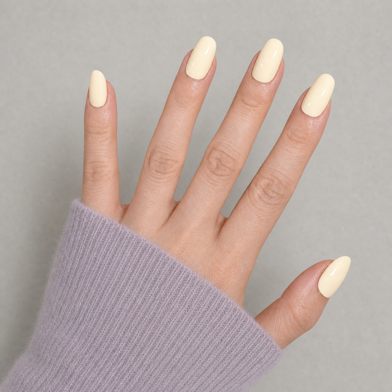 Butter Oval press-on nails