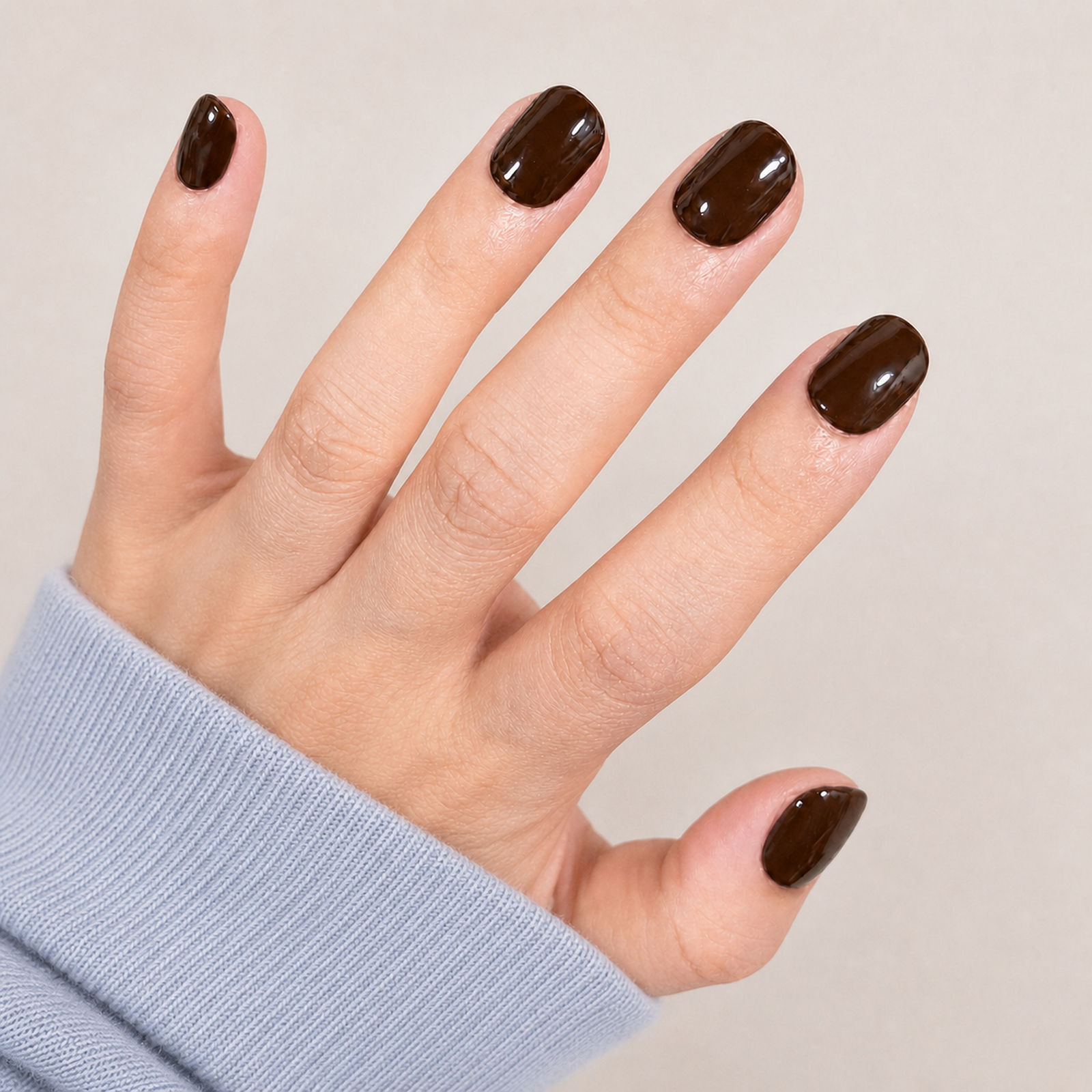 Espresso Oval press-on nails