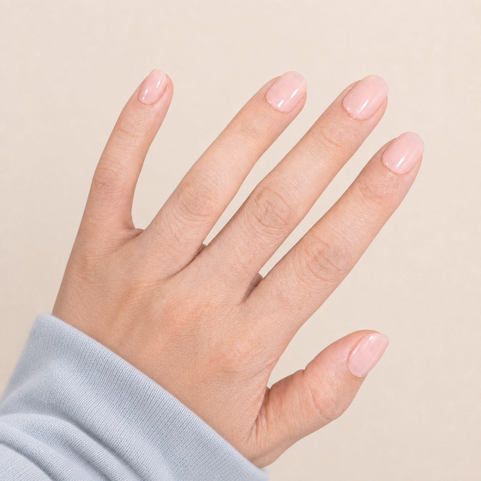 Bare Pink Oval press-on nails