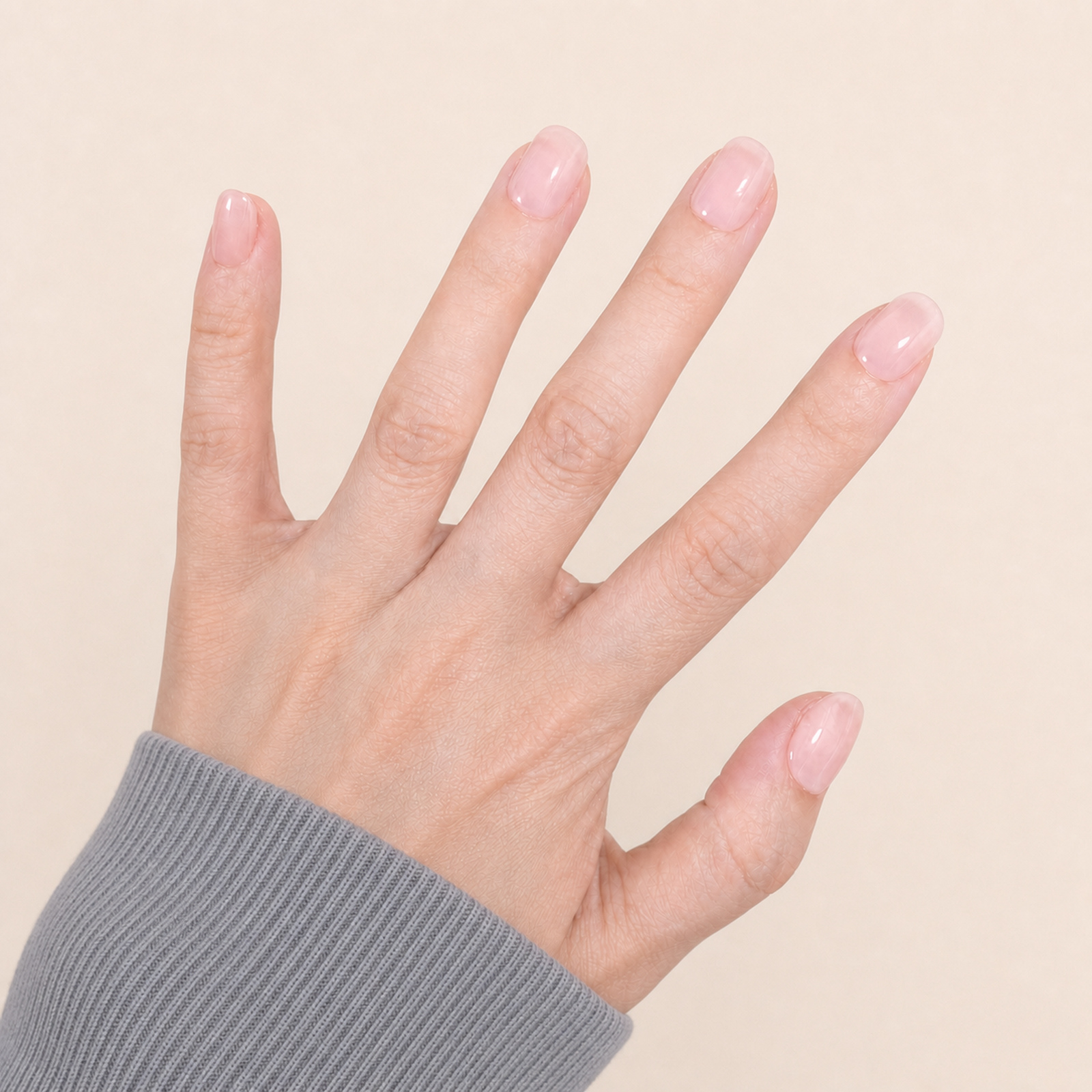 Jelly Nude Oval press-on nails