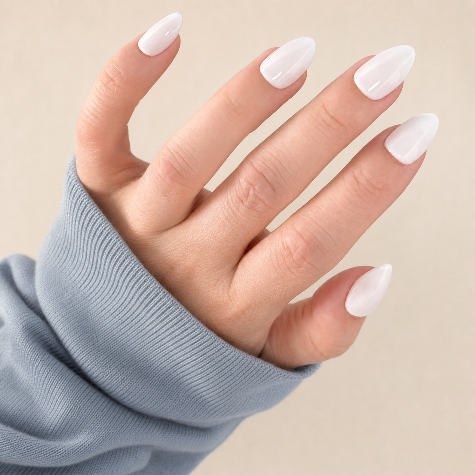 Cashmere Almond press-on nails