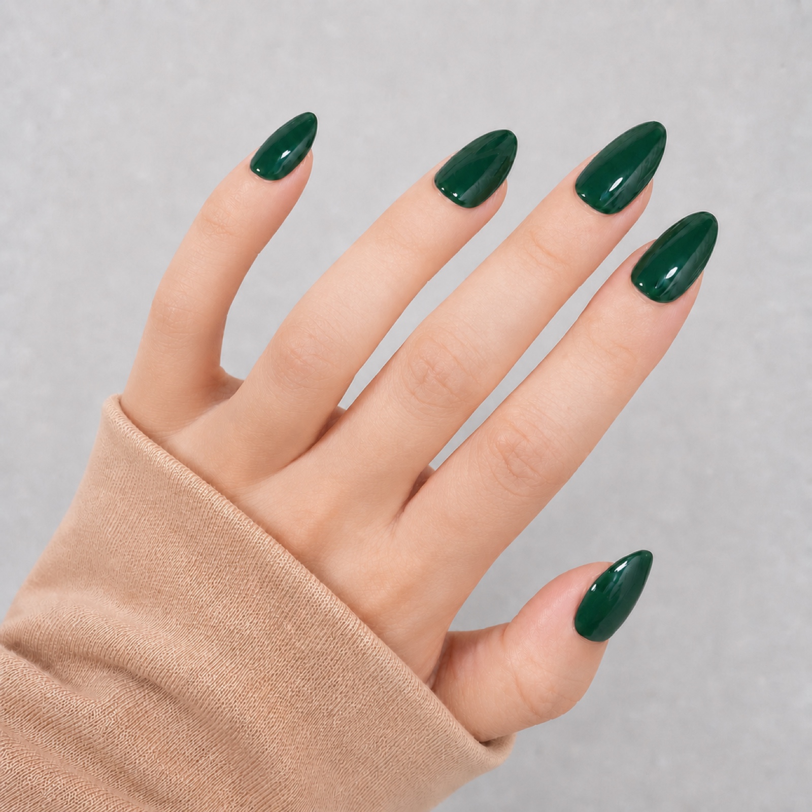 Mossy Almond press-on nails