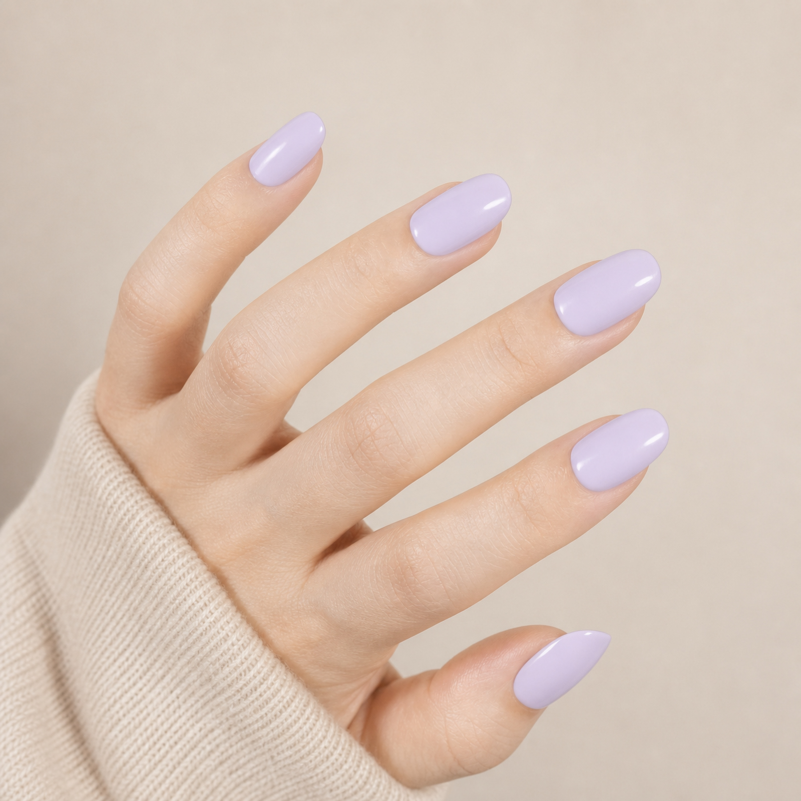 Lavender Haze Oval press-on nails